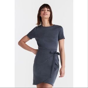 VETTA Two Piece Sheath Dress in Slate Blue